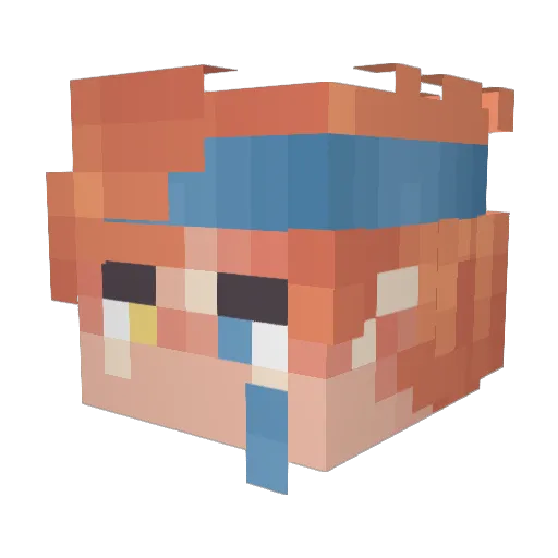 ZOMBYGRINDER Minecraft avatar head, 3D render