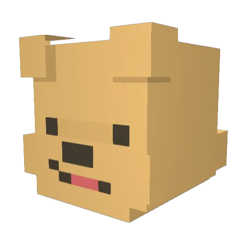 ZONGJUN Minecraft avatar head, 3D render