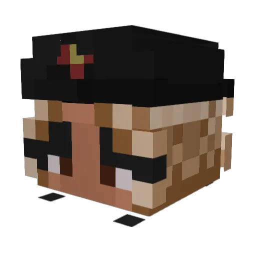 ZORPGLOPS Minecraft avatar head, 3D render
