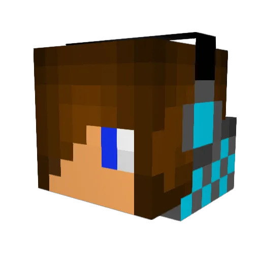 ZOkler Minecraft avatar head, 3D render