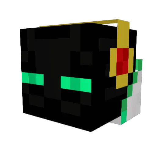 ZP0302 Minecraft avatar head, 3D render
