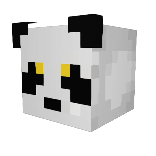 ZPANDaBEAr Minecraft avatar head, 3D render