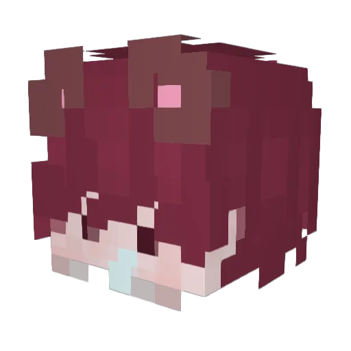 ZPY123 Minecraft avatar head, 3D render
