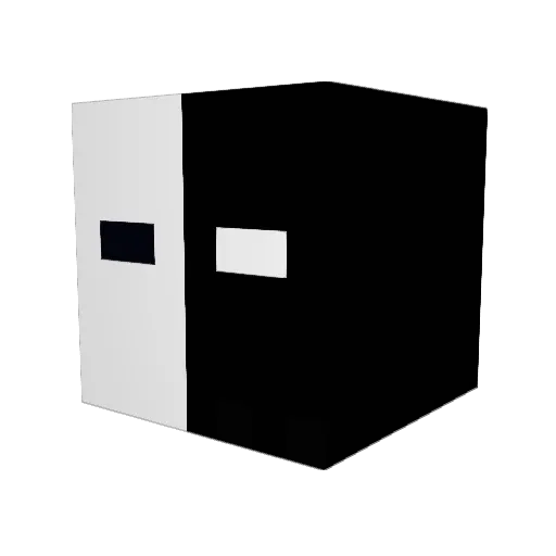 ZP_QR Minecraft avatar head, 3D render