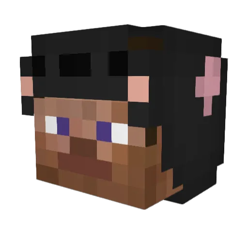 ZPzpzp Minecraft avatar head, 3D render