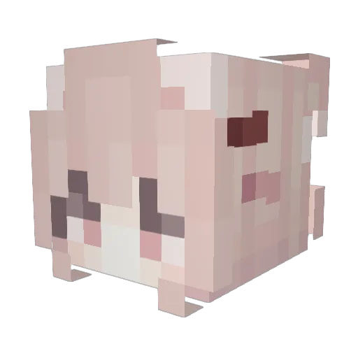 ZQFKLJYQ Minecraft avatar head, 3D render