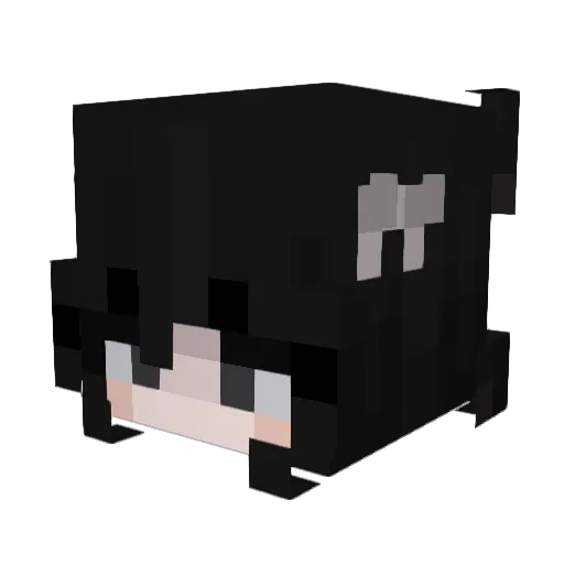 ZQM2403 Minecraft avatar head, 3D render