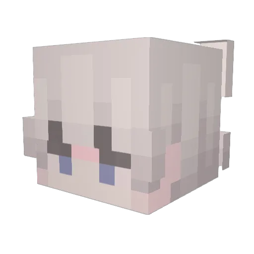 ZR0816 Minecraft avatar head, 3D render