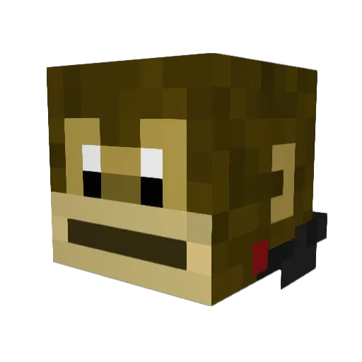 ZRND Minecraft avatar head, 3D render