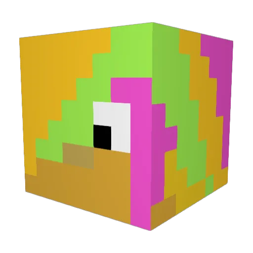 ZROKILL Minecraft avatar head, 3D render