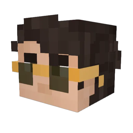 ZR___ Minecraft avatar head, 3D render