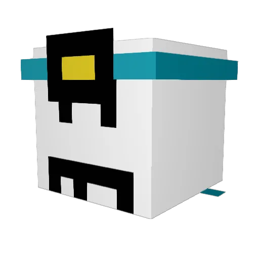 ZSJJS Minecraft avatar head, 3D render