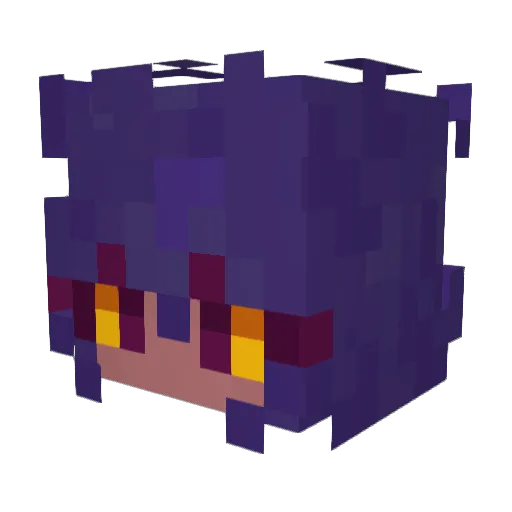 ZSeku Minecraft avatar head, 3D render