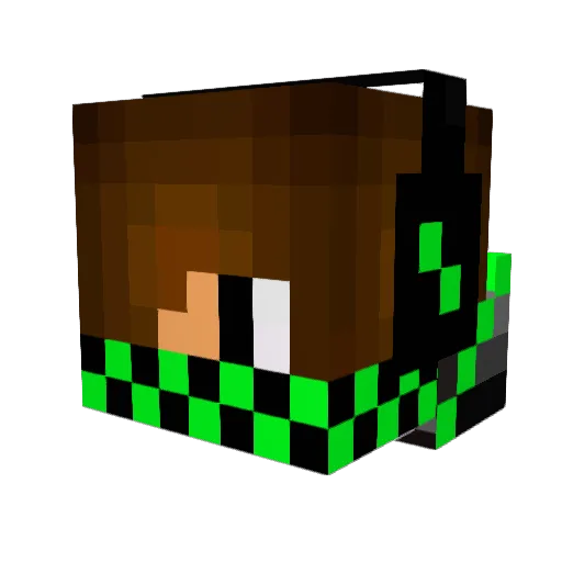 ZTJ50 Minecraft avatar head, 3D render