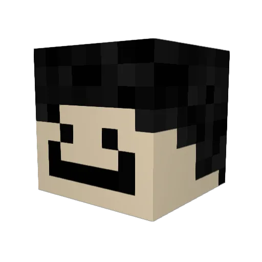 ZTPurple Minecraft avatar head, 3D render