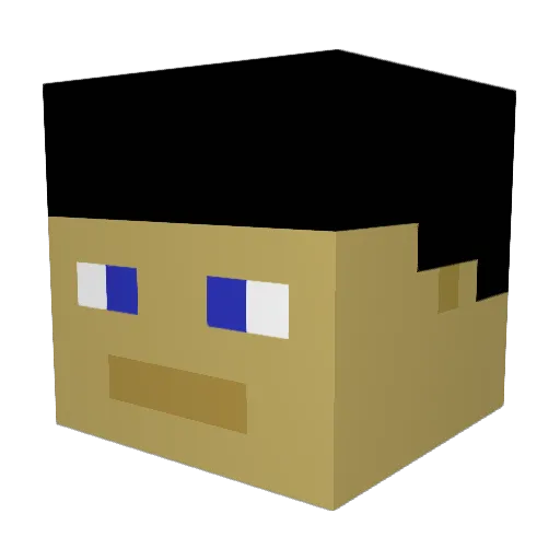 ZTYT_YT Minecraft avatar head, 3D render