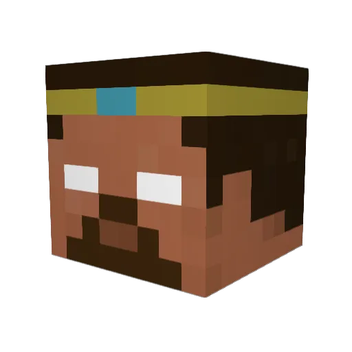 ZT_KINGG Minecraft avatar head, 3D render