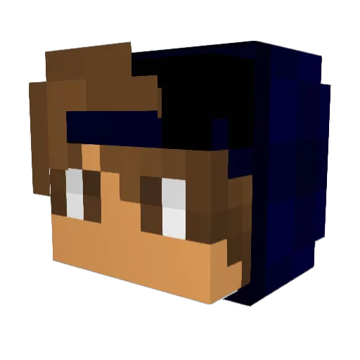 ZThunderTV Minecraft avatar head, 3D render