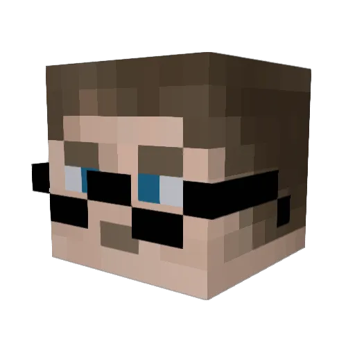 ZUCC0909 Minecraft avatar head, 3D render