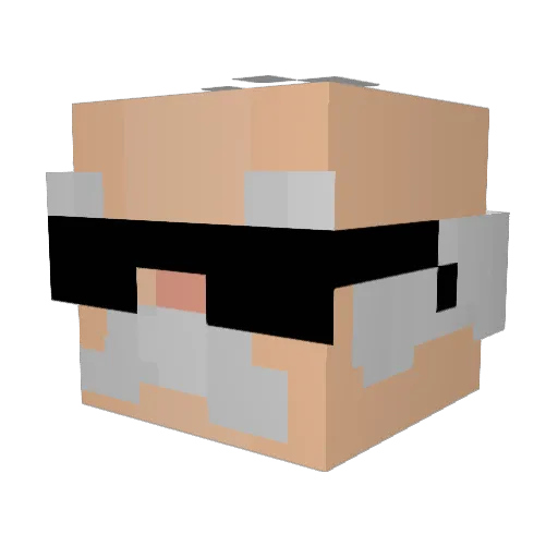 ZUL3 Minecraft avatar head, 3D render