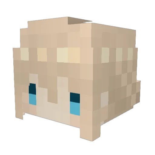ZUOHAN Minecraft avatar head, 3D render