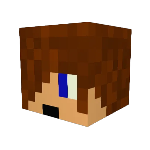 ZURB3T Minecraft avatar head, 3D render