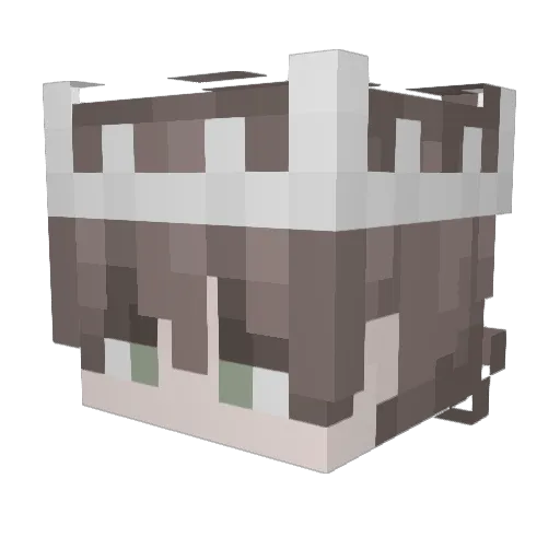 ZURCALED Minecraft avatar head, 3D render