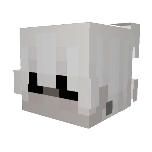 ZURICHI Minecraft avatar head, 3D render