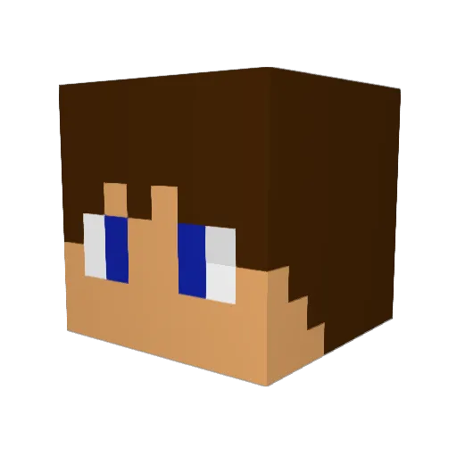 ZUSAK100 Minecraft avatar head, 3D render