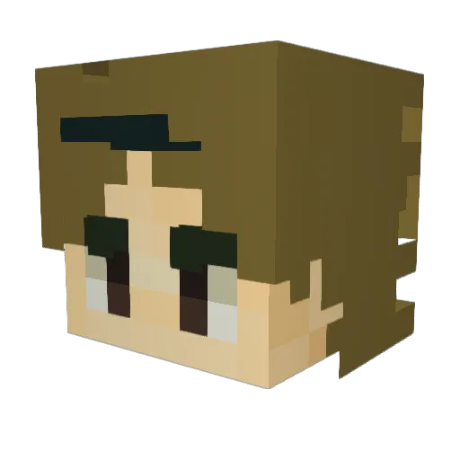 ZV0NIM1R Minecraft avatar head, 3D render
