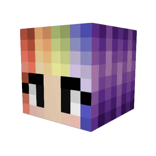 ZV43 Minecraft avatar head, 3D render