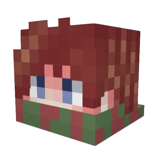 ZVER_KOT Minecraft avatar head, 3D render