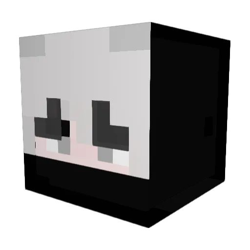 ZW512011 Minecraft avatar head, 3D render