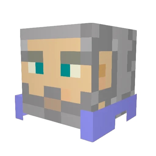 ZWGreg Minecraft avatar head, 3D render