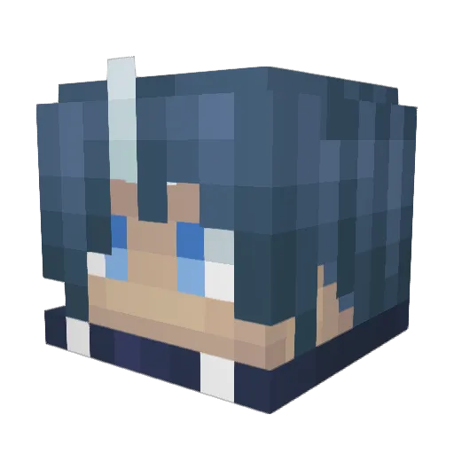 ZWL_xavier Minecraft avatar head, 3D render
