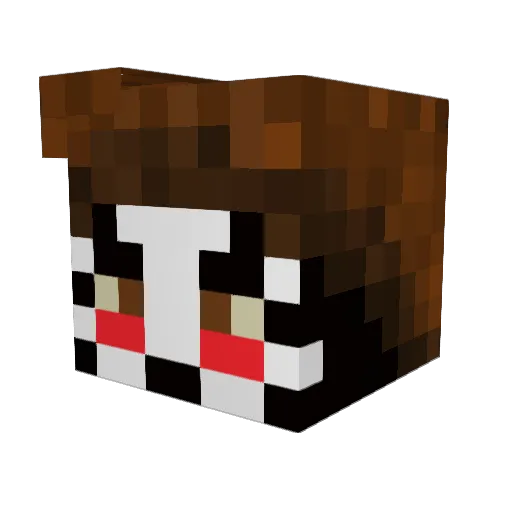 ZWY8706 Minecraft avatar head, 3D render