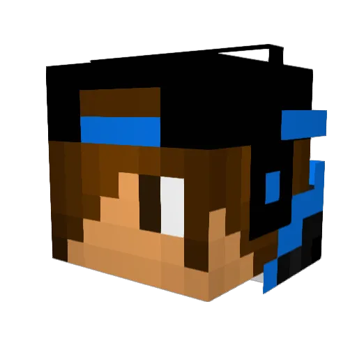 ZWarrior9 Minecraft avatar head, 3D render