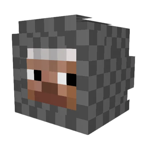 ZWithUhDot Minecraft avatar head, 3D render