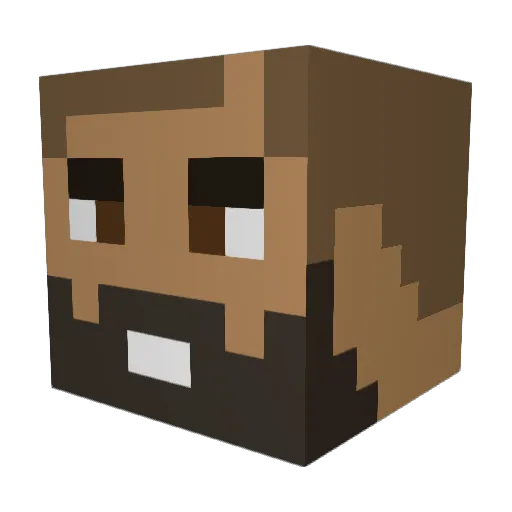 ZWman7 Minecraft avatar head, 3D render