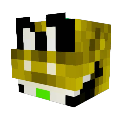 ZX222 Minecraft avatar head, 3D render