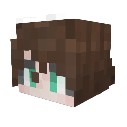 ZXAQVQ Minecraft avatar head, 3D render