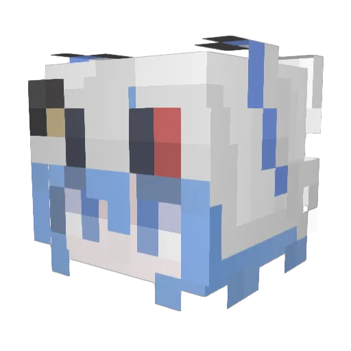ZXCC1 Minecraft avatar head, 3D render
