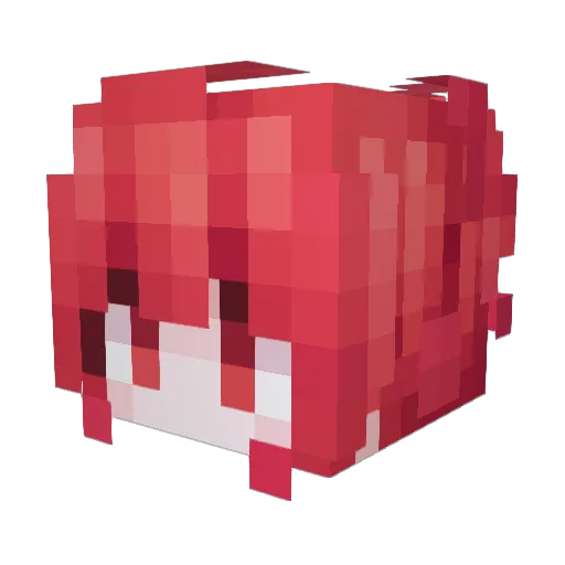 ZXCWAX Minecraft avatar head, 3D render