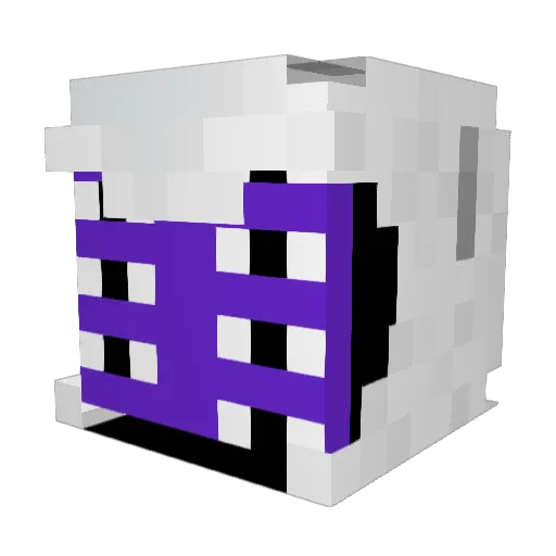 ZXKunger Minecraft avatar head, 3D render
