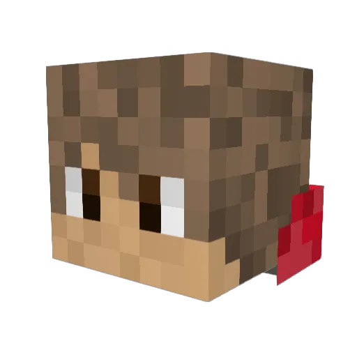 ZXMAX Minecraft avatar head, 3D render