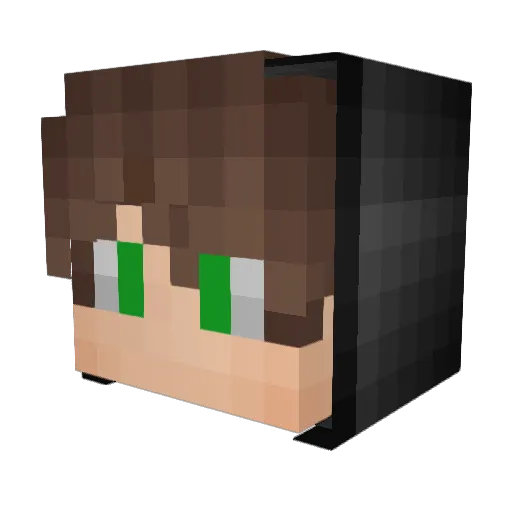 ZXMing10gaming Minecraft avatar head, 3D render