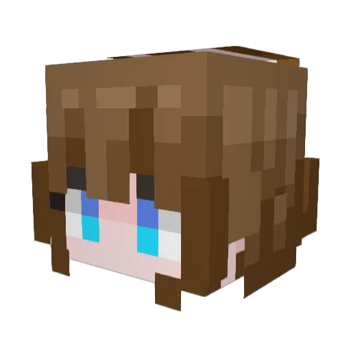 ZXNING Minecraft avatar head, 3D render