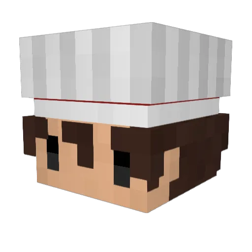 ZXPROgato Minecraft avatar head, 3D render