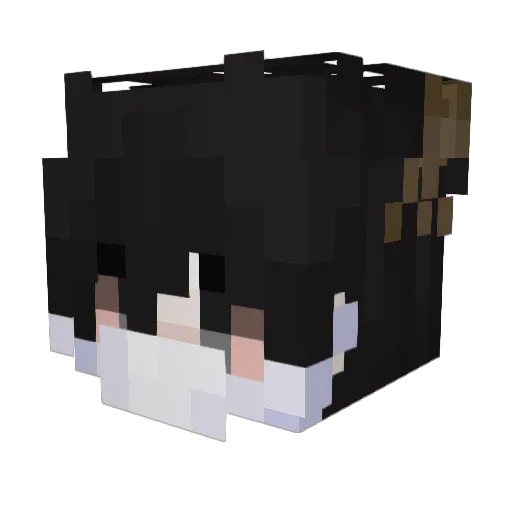 ZXV3 Minecraft avatar head, 3D render