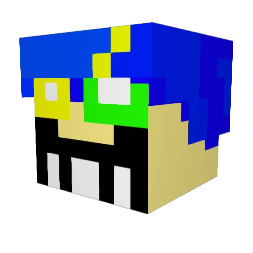 ZYGEPLAYZ155 Minecraft avatar head, 3D render